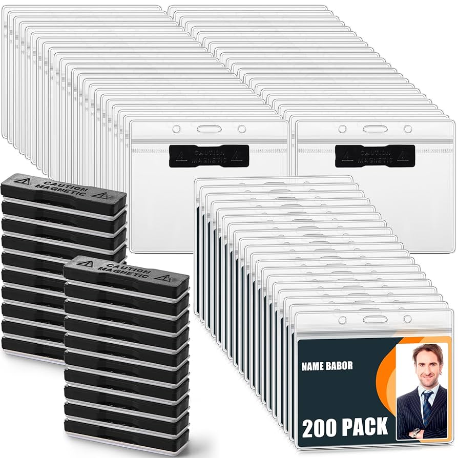 Amazon.com : Redbaker 200 Pack Magnetic Name Badge Holders